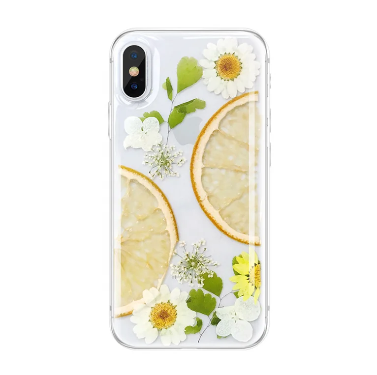 

Bling Stars Real Dry Flower Floral Transparent Clear Silicon Soft Phone Case Cover Phone,fruit flower Quicksand Glitter Case