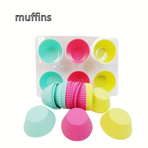 

6 Non stick silicone bakeware molds set for cake, Customized color