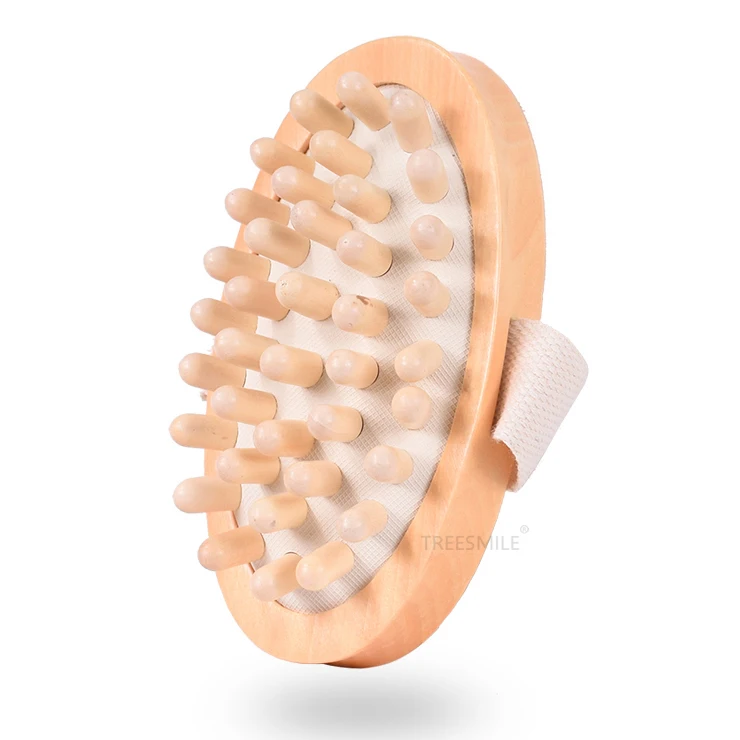 

TREESMILE natural Wood Air cushion massage brush small Spa body brushes custom logo good gift for your Brand Promotio Giveaway, Natural wood color