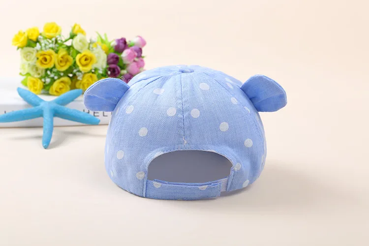Cute Baby Hats Baby Boys Girls Kids Polka Dot Hat Smiling Face Wave Point Baseball Cap Sunhat casquette enfant Baby Hat