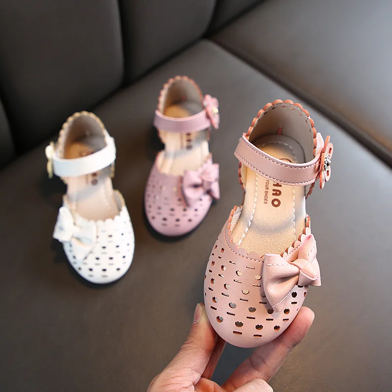 

Children's Sandals Spring and Summer 2020 New Korean Girl's Leather Single Shoes Princess Shoes Bowknot Baby Sandals