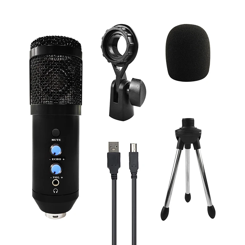 

Condenser Microphone Kit with Live Sound Card, Adjustable Mic Suspension Scissor Arm, Metal Shock Mount