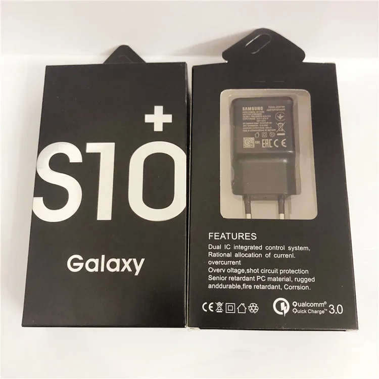 

New Arrival 5V 2A EP-TA200 US EU Charging With usb type-c cable package For Samsung s8 S10 original fast charger QC3.0 charger, Black white