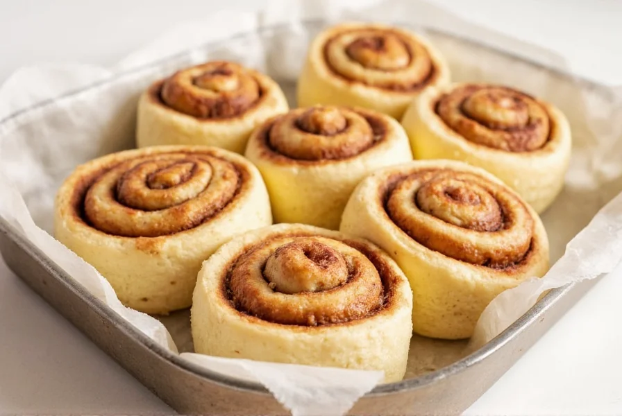 Step-by-step preparation of no yeast cinnamon roll dough showing mixing, rolling, and cutting process