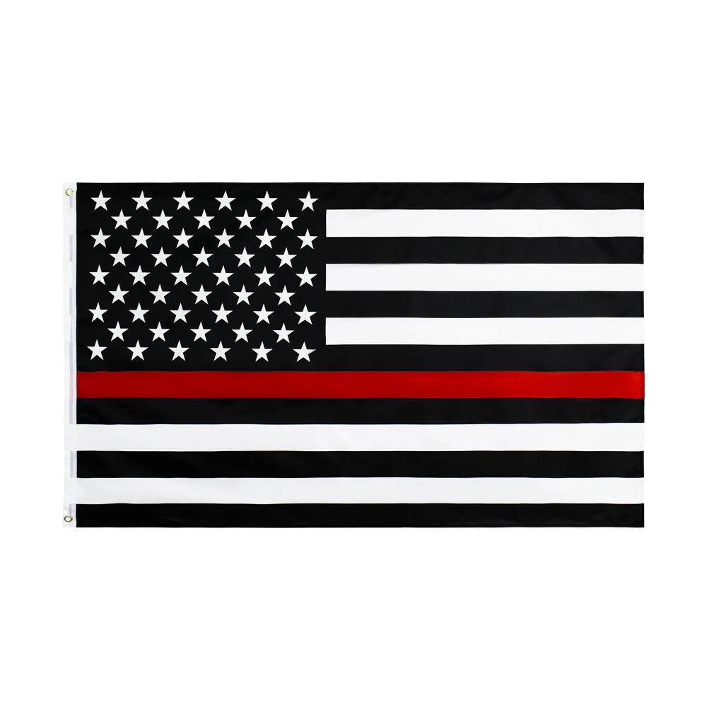 custom usa striped thin red line firefighter 3x5 flag thin blue