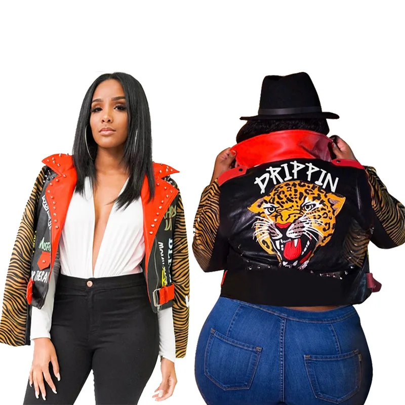 

woman clothes 2021 trending Rivet fur coat tiger head print shirts for women blouses Women's Plus Size Blouses & Shirts