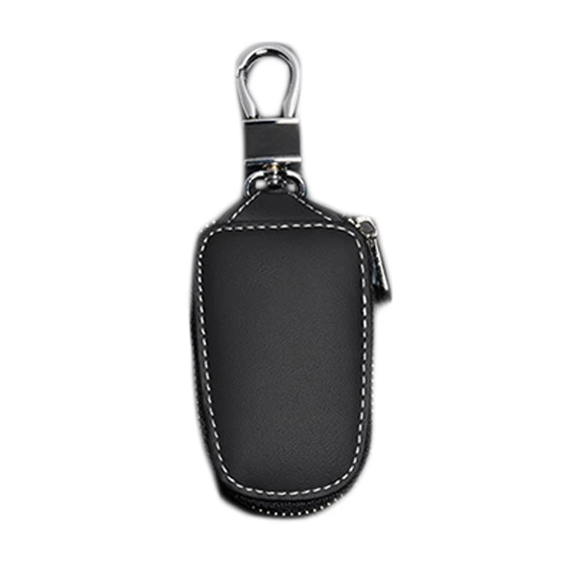 

Creative England Style Vintage Fashion Keychains Men Women Accessories Mini Protective Shell Genuine Leather Car Key Case, Black/brown