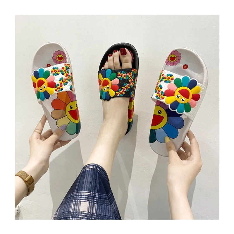 

Outdoor Womens Summer Slippers Custom Colorful Indoor Slippers For Women, As picture