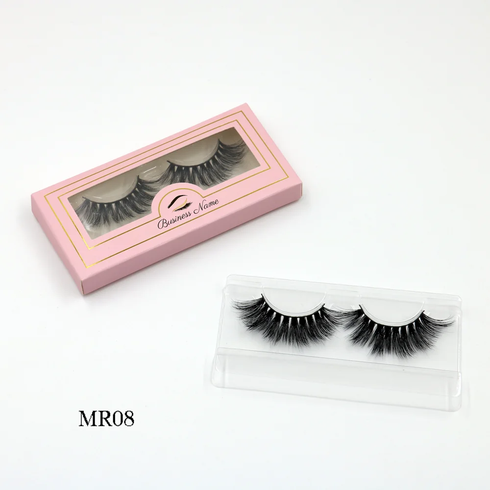 

MR08 BQUEEN wholesale beauty supplies color lashes 3d mink eyelashes real siberian mink 25mm lashes with customize own brand box