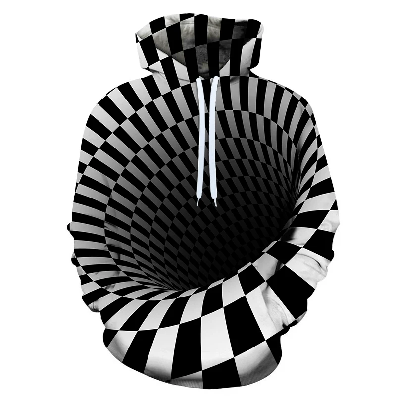 

Black and white square geometric pattern 3D Sublimation Sweater