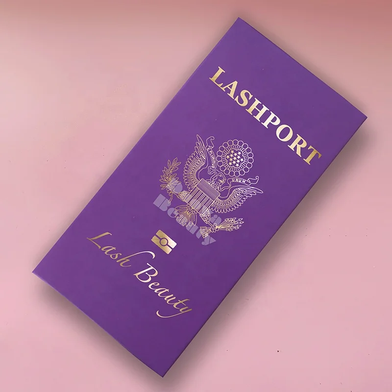 

Golden Passport Black Eyelashes Box Packaging