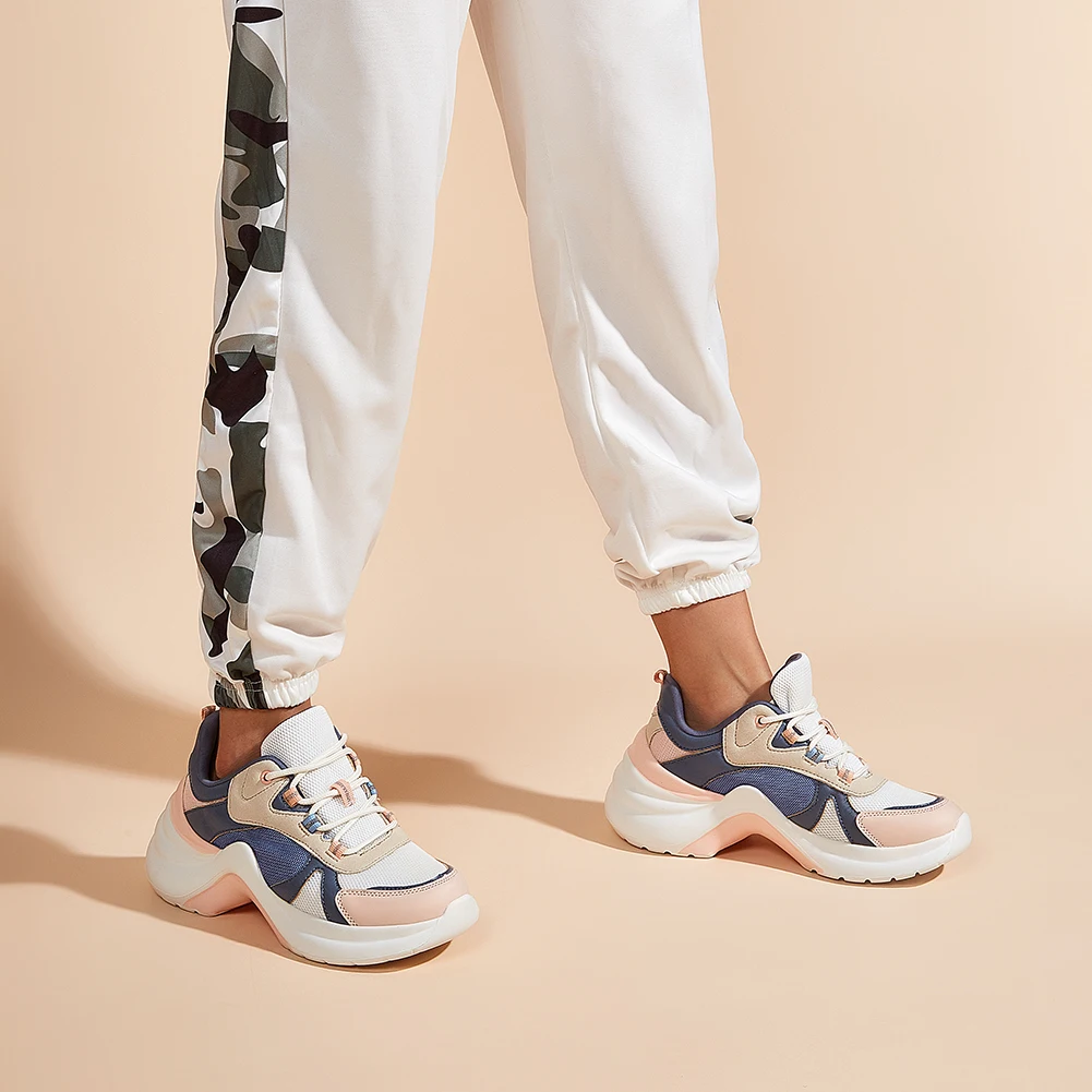 

Women chunky sneakers 2020 fashion casual shoes ladies brand wedges platform sneakers for woman, Customized color