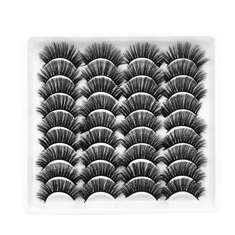 

18 Pairs 3D Faux Mink Lashes Natural False Eyelashes Dramatic Long Wispies Lash Extension Volume Beauty Eyelash