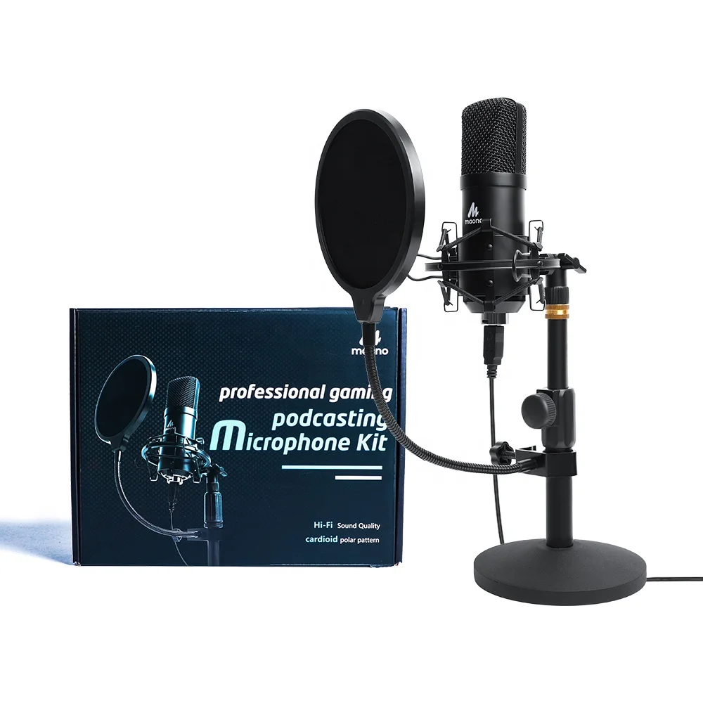Desktop Metal Voice Recording Usb Condenser  Conference Microphone Studio Professional