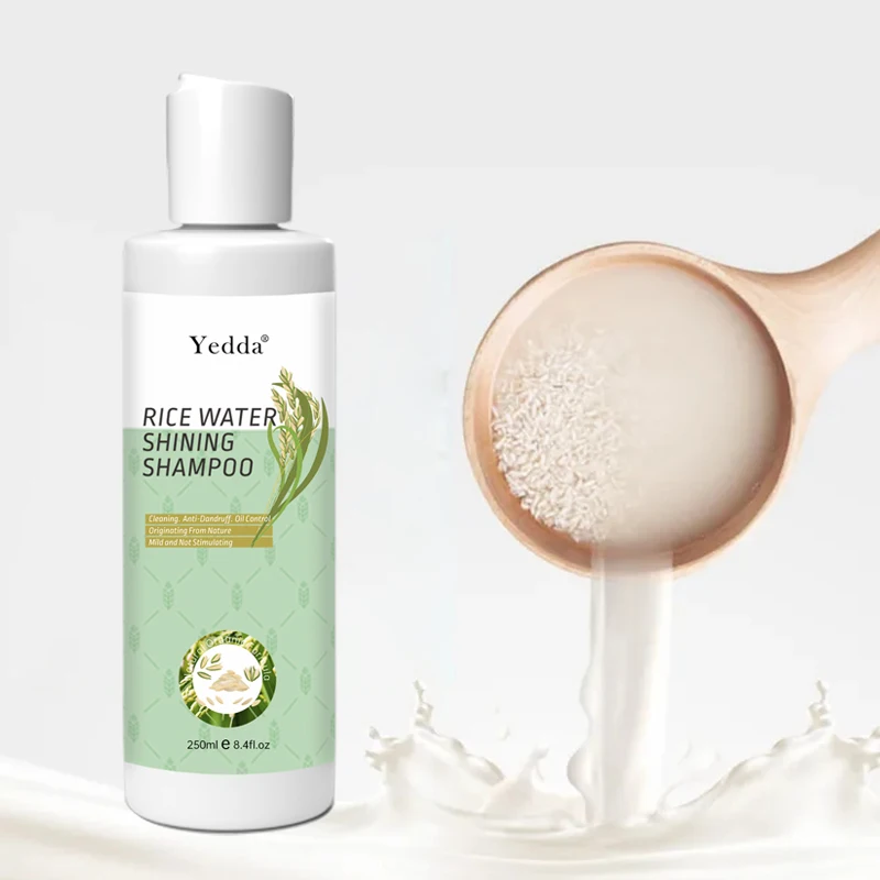 

Factory wholesale 250ml fermented rice water for hair natural hair treatment Shampoo rice water shampoo hair care, White cream