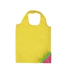 Various size pattern foldable reusable polyester tote shopping bag