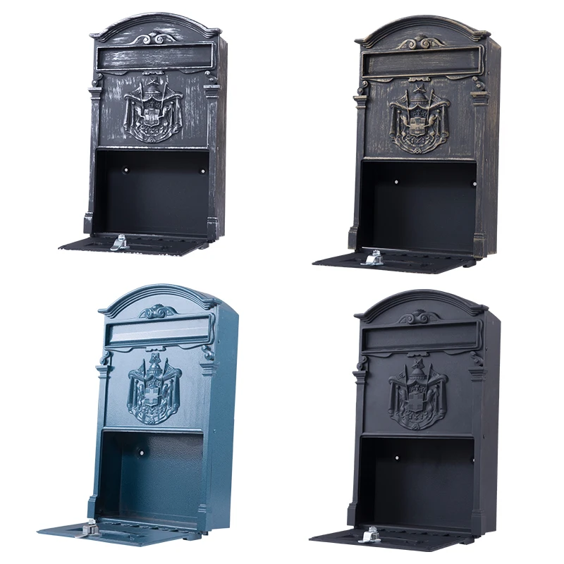 Wall Mount Aluminum Cast Iron Mailboxes Modern Letter Postbox Wall