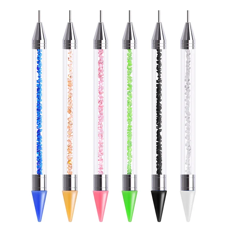 

Best Quality Rhinestones Picker Pick Wax Nail Art Dotting Pen For Crystal, 8 color