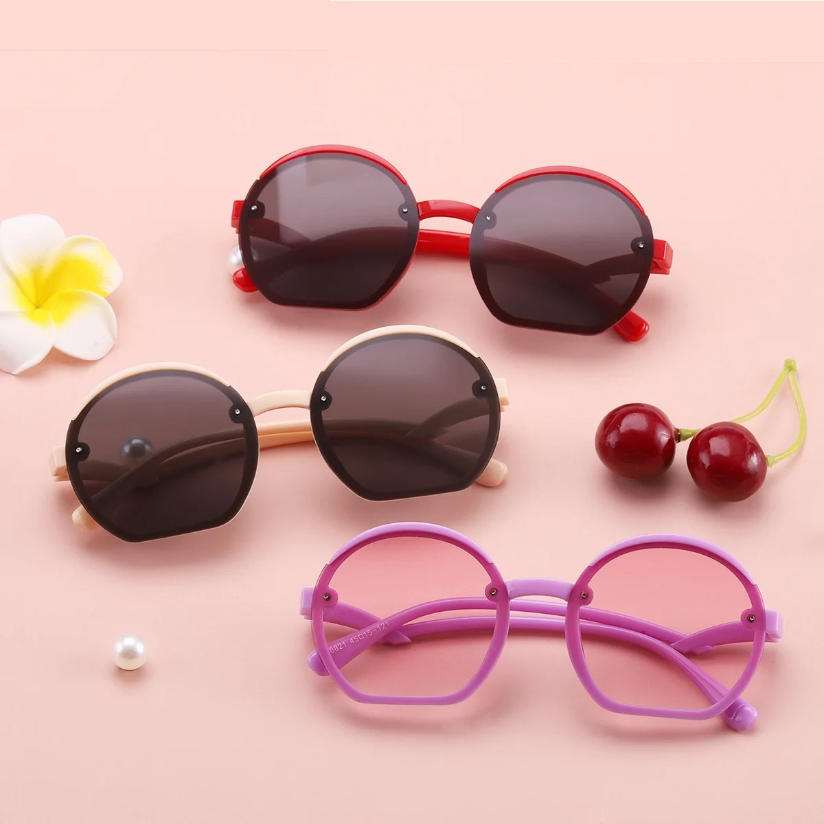 

Lbashades Hot Selling Personality Uv400 Oval Frame Kids Glasses Jelly Color Sunglasses Children 2021