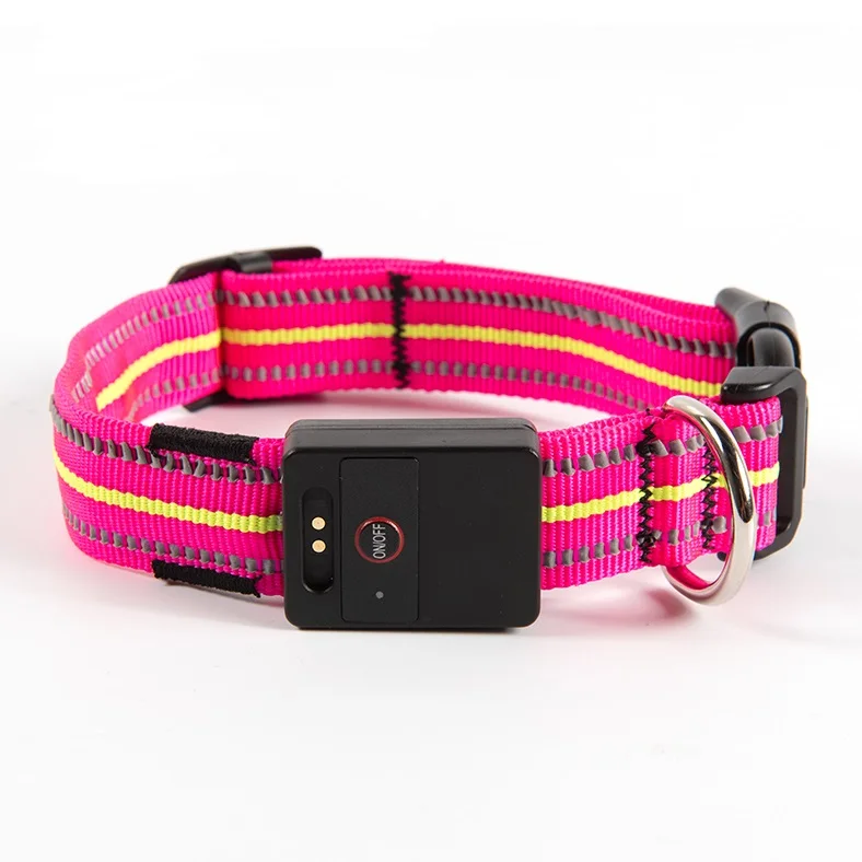 

Light USB Rechargeable Flashing Safety Training Dog Collar Waterproof Nylon Luxury LED Dog Collar Adjustable Wholesale, 7 colors