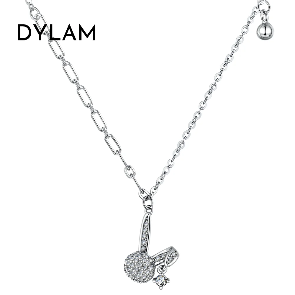 

Dylam Fine Jewelry Designer Pendants S925 Sterling Silver Necklace hot sale Shopify Dropshipping Cute Rabbit Necklaces For Women