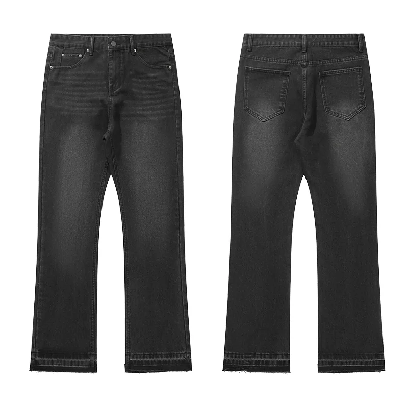 New and Soft Jeans for Men and Women Spring and Autumn Vintage Washed Men's Jeans Man Zipper Loose Straight Leg Jeans