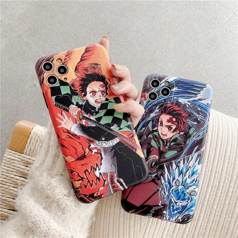 

Free Shipping - Demon Slayer Kimetsu No Yaiba Soft IMD Anime Manga Back Phone Case Cover For iPhone 12 XS MAX 7 XR 11 Pro SE2, Colorful