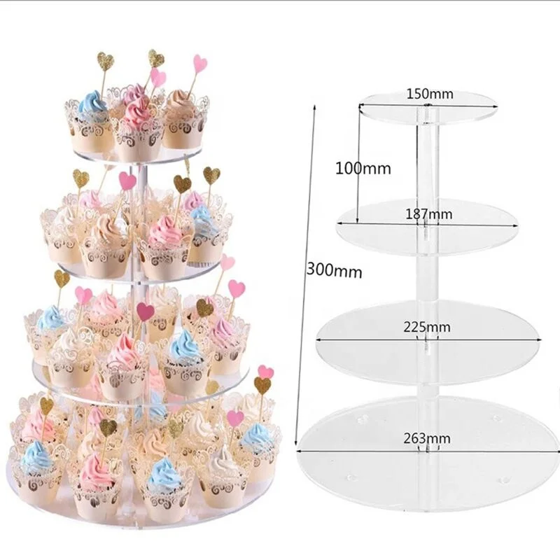 

AK 3/4/5/6/7 Tiers Acrylic Cake Stand Transparent Cake Display Cupcake Holder Wedding Birthday Party Decoration Stands