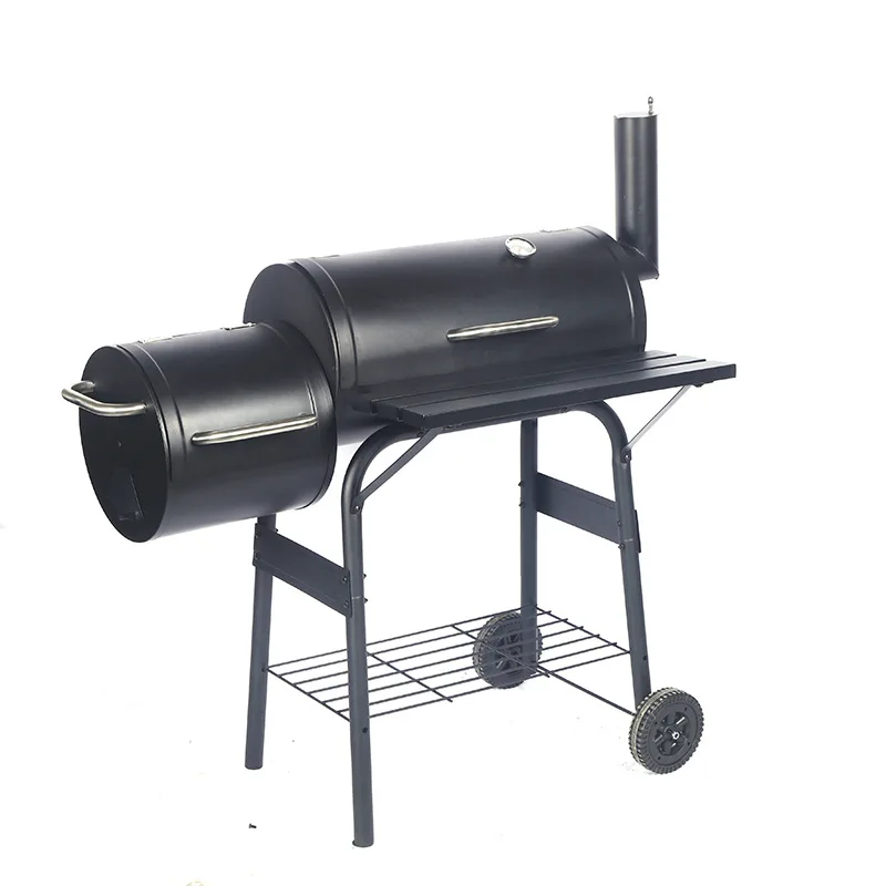 

Easy installation large grill outdoor yard charcoal oven chimney oil drum stove Braised baked patio oven