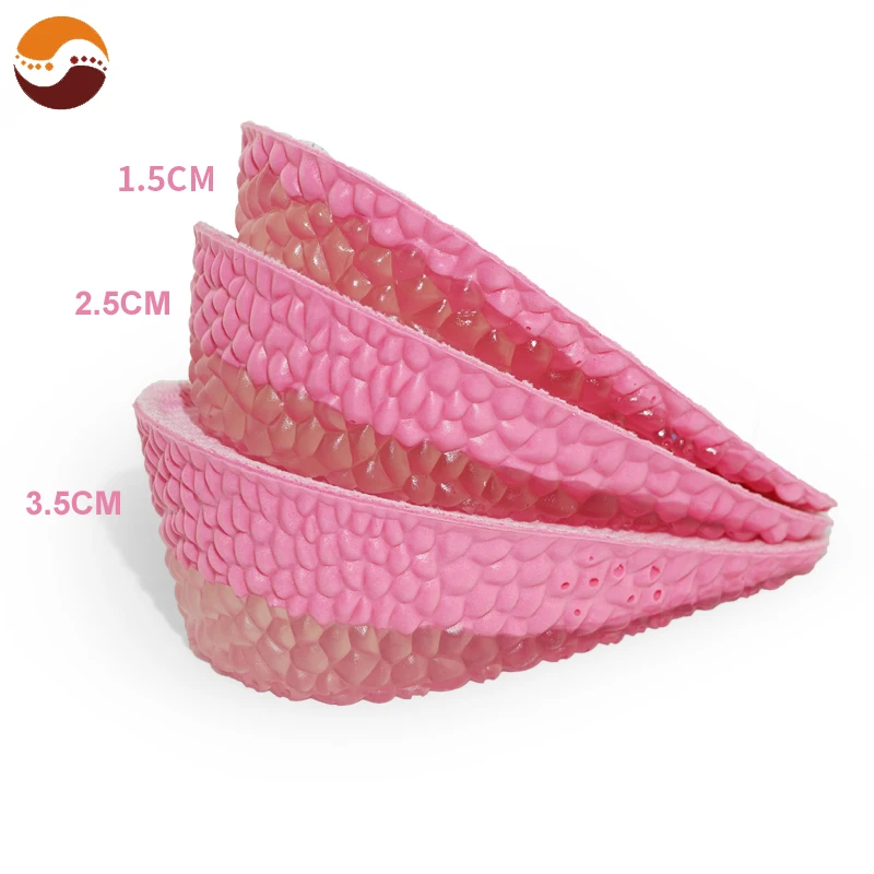 

Comfortable Insole of Half Length Height Increase PU Foam Breathable Fabric Material, Blue, gray
