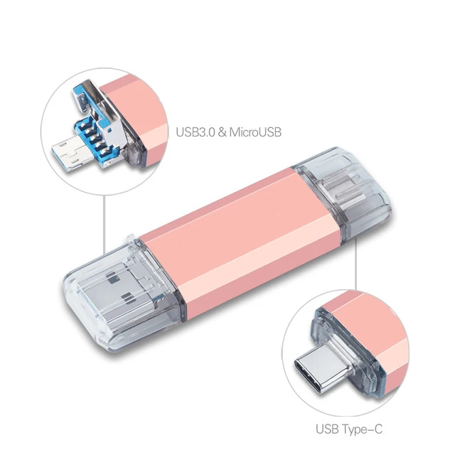 

Gitra OTG Smartphone Pen Drive Memmory Stick 3 In 1 Type-C 3.0 USB Flash Drive 16GB 32GB 64GB
