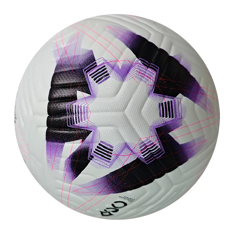 Ready Stock Huandong Leather PVC Seamless Thermal Bonded Football Size 5 Official Soccer Balls Training Balls Custom Logo
