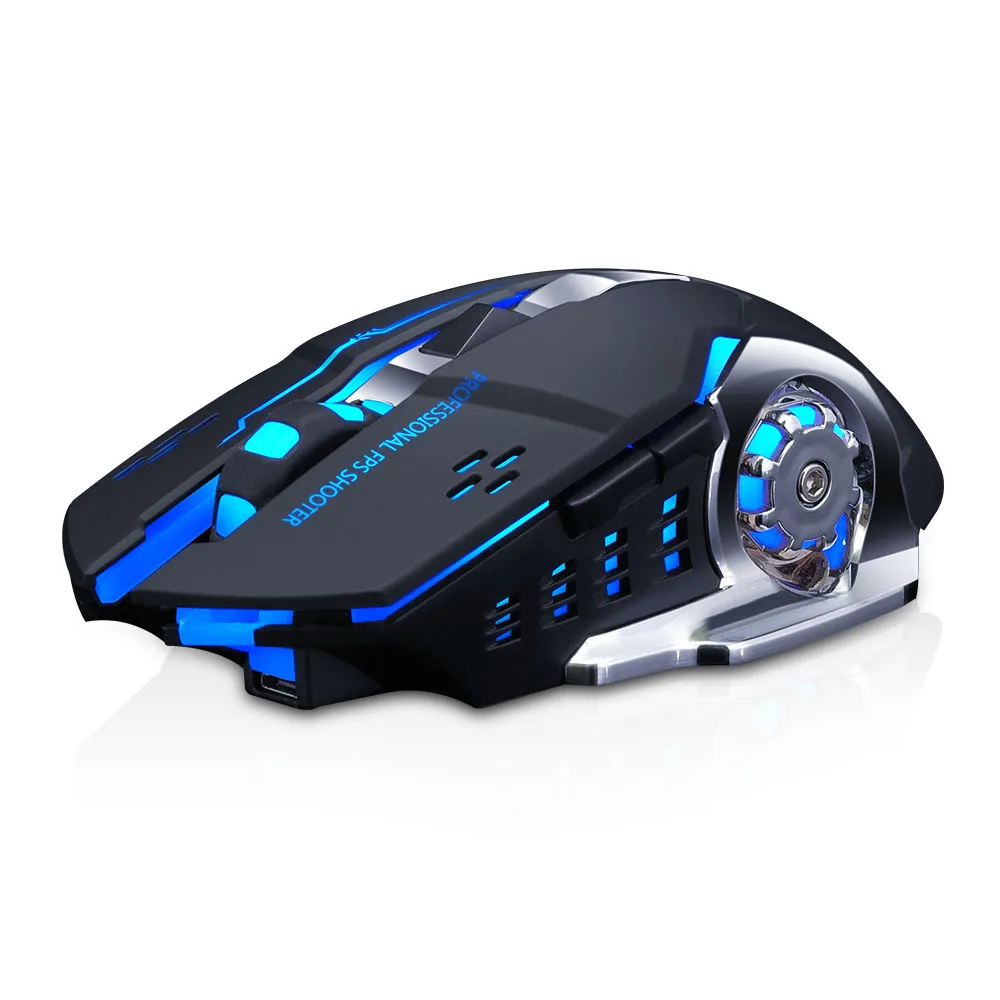 

Factory price wireless built-in large capacity rechargeable battery mechanical gaming mouse, Black, white, gray, galaxy
