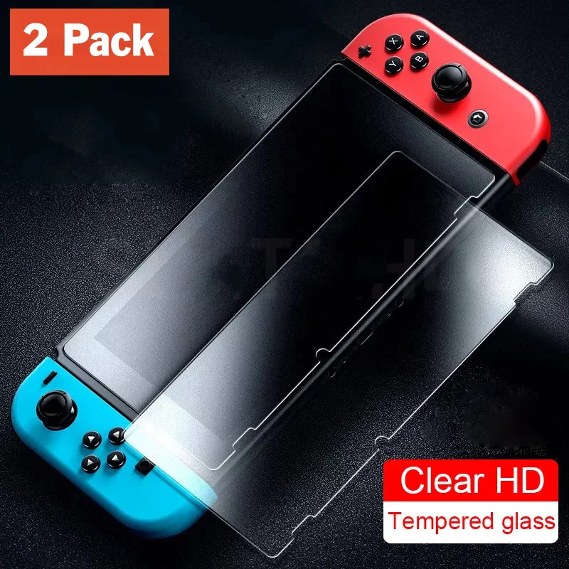 

2Pack Protective Glass for Nintend Switch Tempered Film Screen Protector for Nintendos Switch NS Glass Accessories Screen Film