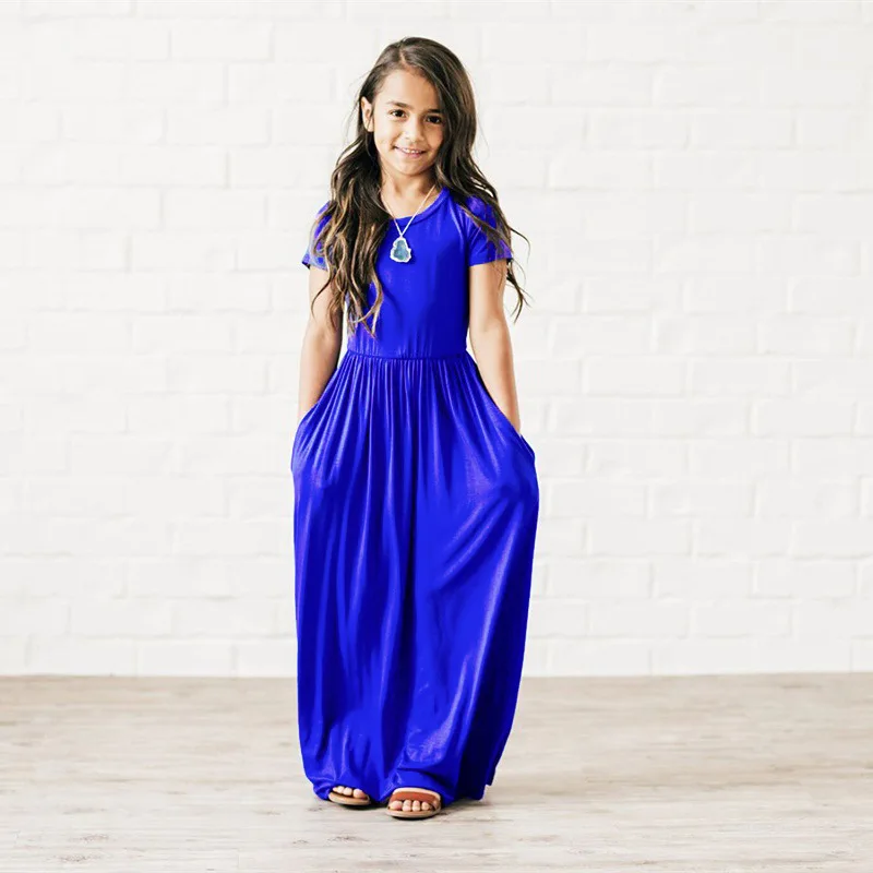 

Girls Summer Dresses Beach Kids Clothes Dress Toddler Autumn 2022 Baby Girls Dress, Purple, black, navy, army green, red, wine red, royal blue, apricot