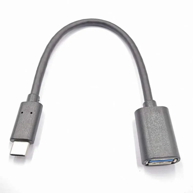 

Wholesale Type C OTG Cable Adapter Data Cabo USB-C Male to USB 3.0 A Female OTG cable, Black