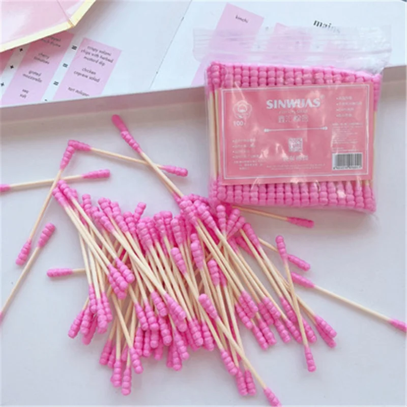 

Pink Double-head 100Pcs Cotton Bud