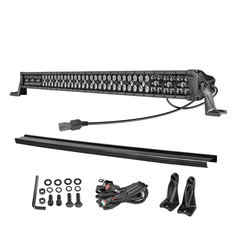 

Spot Flood Combo Beam 285W 44 Inch 5D 3 Row 12V Truck Led Bar With Automobile Wiring Harness