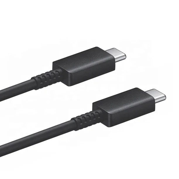 

1m 2m original top quality 25W 45W 60W 3A 5A PD quick charge USB-C TO TYPE-C cable super fast charging cable for samsung N10 S21, White/black