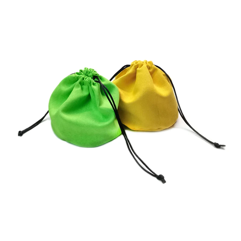 

Customize Round Bottom Faux Suede Jewelry Gift Pouch