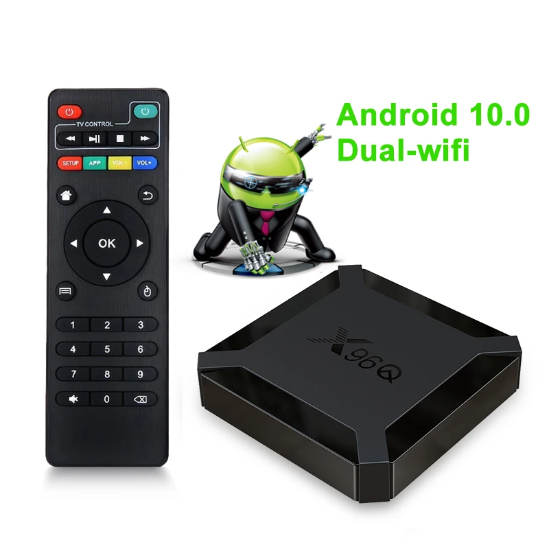 

Cheapest Dual Wifi Android 10 4K Android Tv Box X96Q 1GB 8GB 2GB 16GB TV Box Android 4K