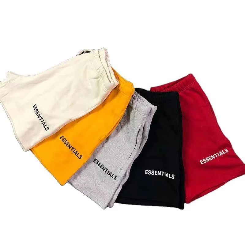 

New style essentials logo cotton french terry shorts sport fitness drawstring sweat mens shorts sportwear tennis workout clothes