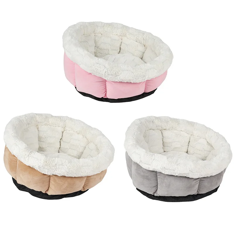 

Factory Direct Sales Petal-shaped Cat And Dog Bed Autumn And Winter Warm Plush Pet Bed, Picture