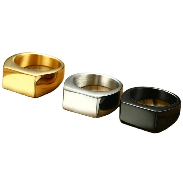 

Charm Glossy Ring Gold Silver And Black 3 Colors Available Rings Major Platforms