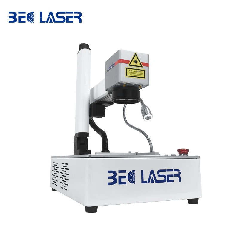 

20W 30W mini portable desktop metal plastic jewelry color MOPA code logo optical fiber laser marking machine for stainless steel