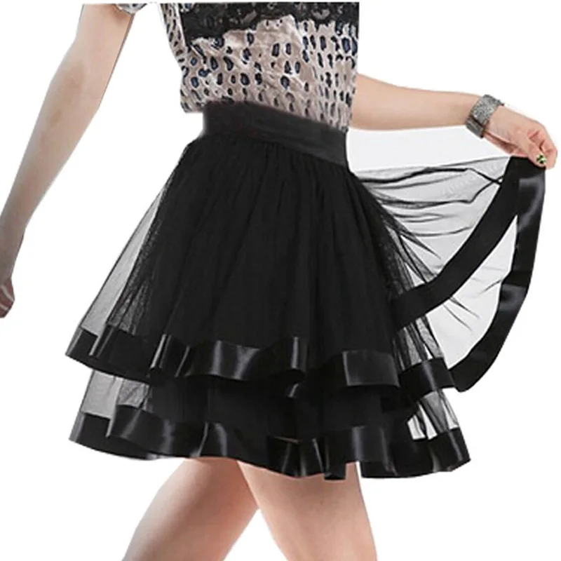 

2020 New Arrival Women fashion Tulle-Trimmed short dress summer mini Women skirts