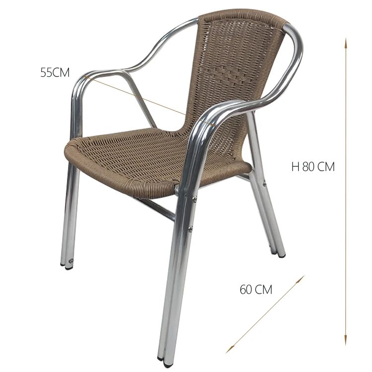 Chair Round Hotel Beach Aluminum Cafe Patio Modern Brown Outdoor Wicker Chairs
