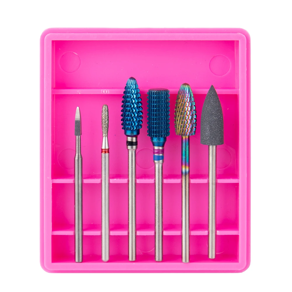

Assorted Nail File Safety Bits Kit 6 Pcs/Set Carbide Nail Drill Bit Set
