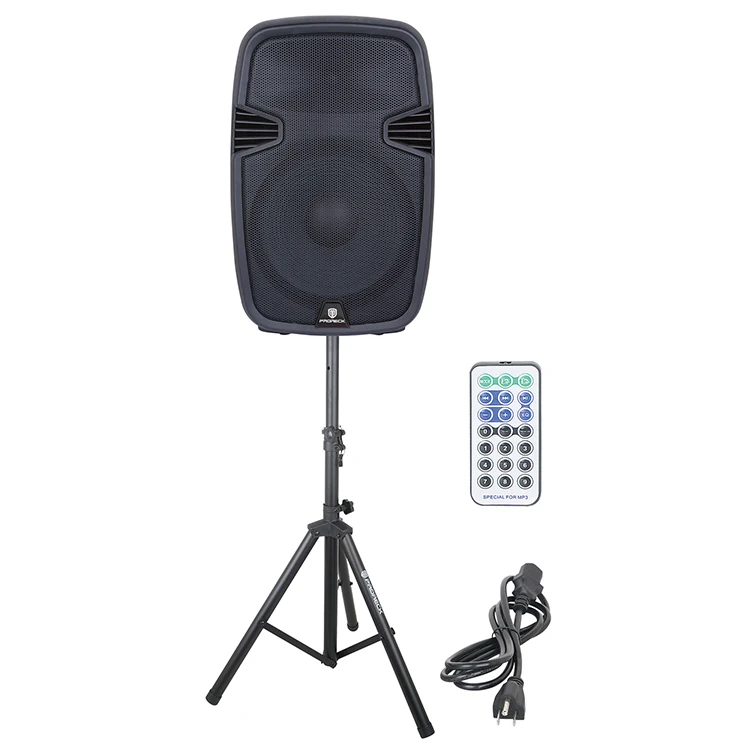 

Music party portable professional BT big sound pa speakers, Black plastic cabinet