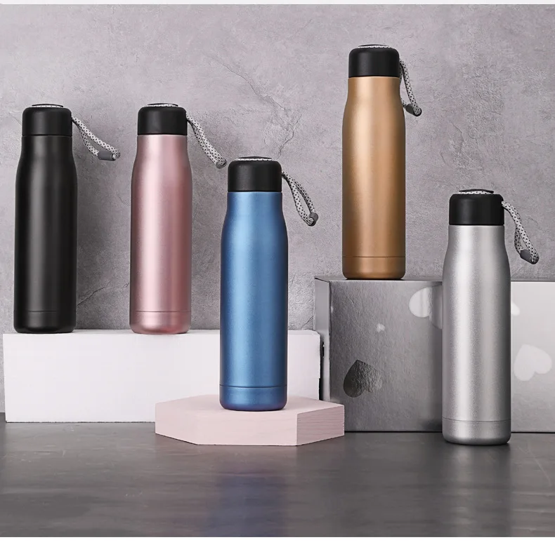 

Custom Stainless Steel Water Bottle With Rope Portable Thermal Water Bottle For Outdoor Sports Wate Bottle, Colors to choose